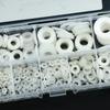 500Pcs New Seals O Ring Assortment Kit Nylon Washer 8 Sizes M2-M10 Plane Spacer Flat Black White Insulation Gasket Ring