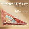 Adjustable Aluminum Alloy Triangle Ruler For Precise Angle Measurement And Straight Line Drawing Woodworking Projects