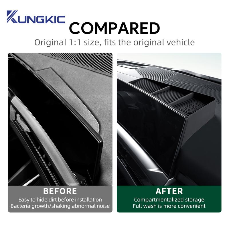 For BMW 5 Series G60 2024 2025 Silicone Car Central Control Navigation Screen Rear Storage Box Mobile Phone Tray Interior