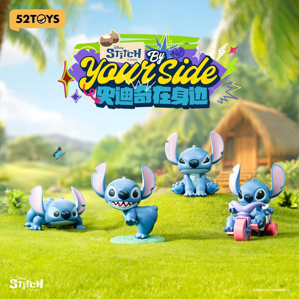 52TOYS BLINDBOX Stitch Always Together Series PVC ABS Trading Box of 4 & Figures,