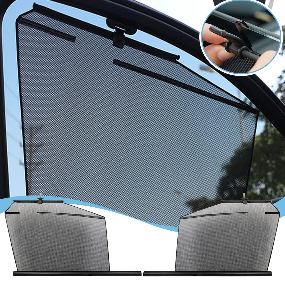 Car Window Sunshade Automatic Retractable Curtain Summer UV Protection Mesh Privacy Universal Side Window Cover Accessories