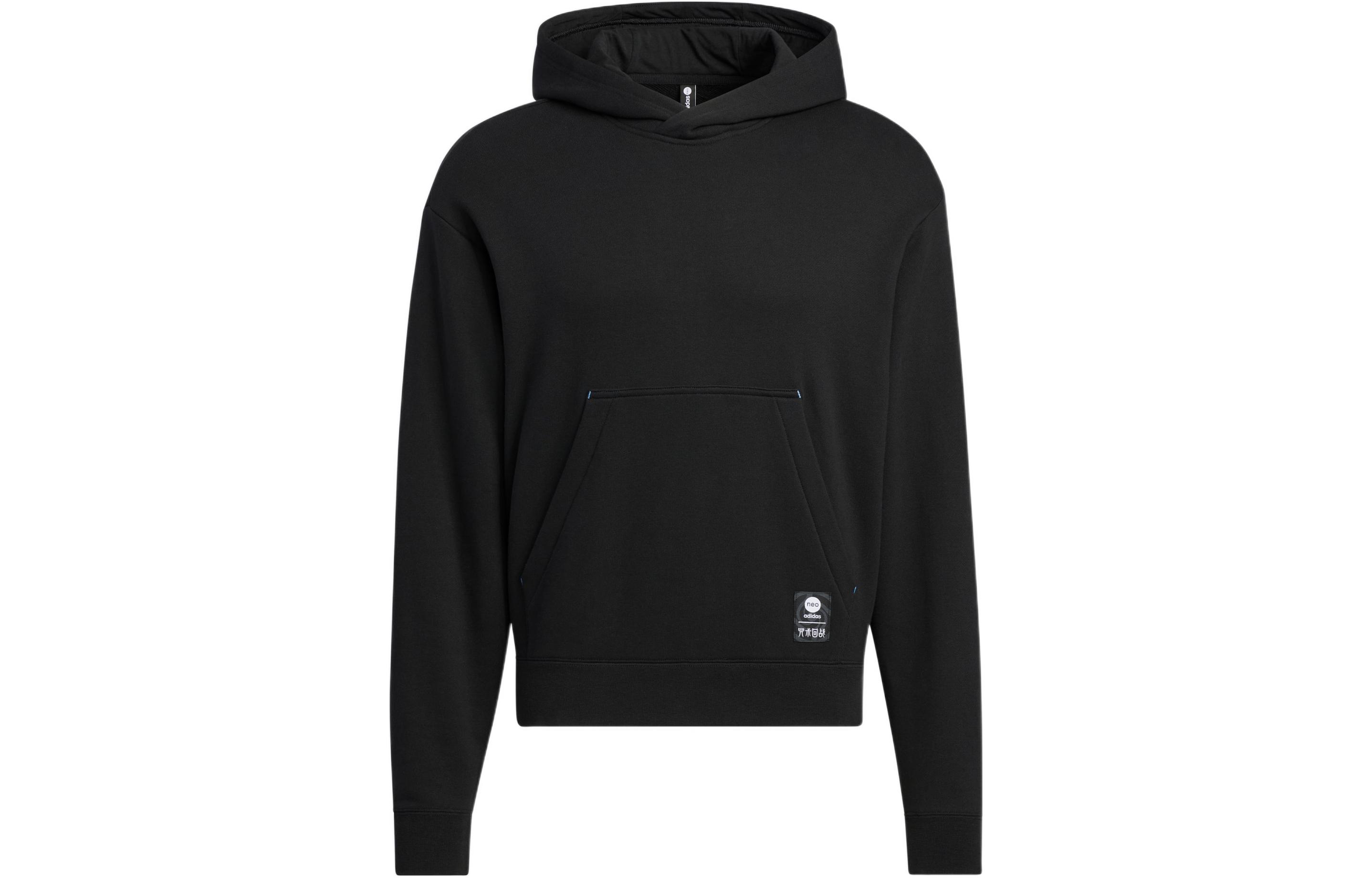 Adidas Neo Sweatshirts Unisex Black Hooded Moderate Regular HZ2425 L