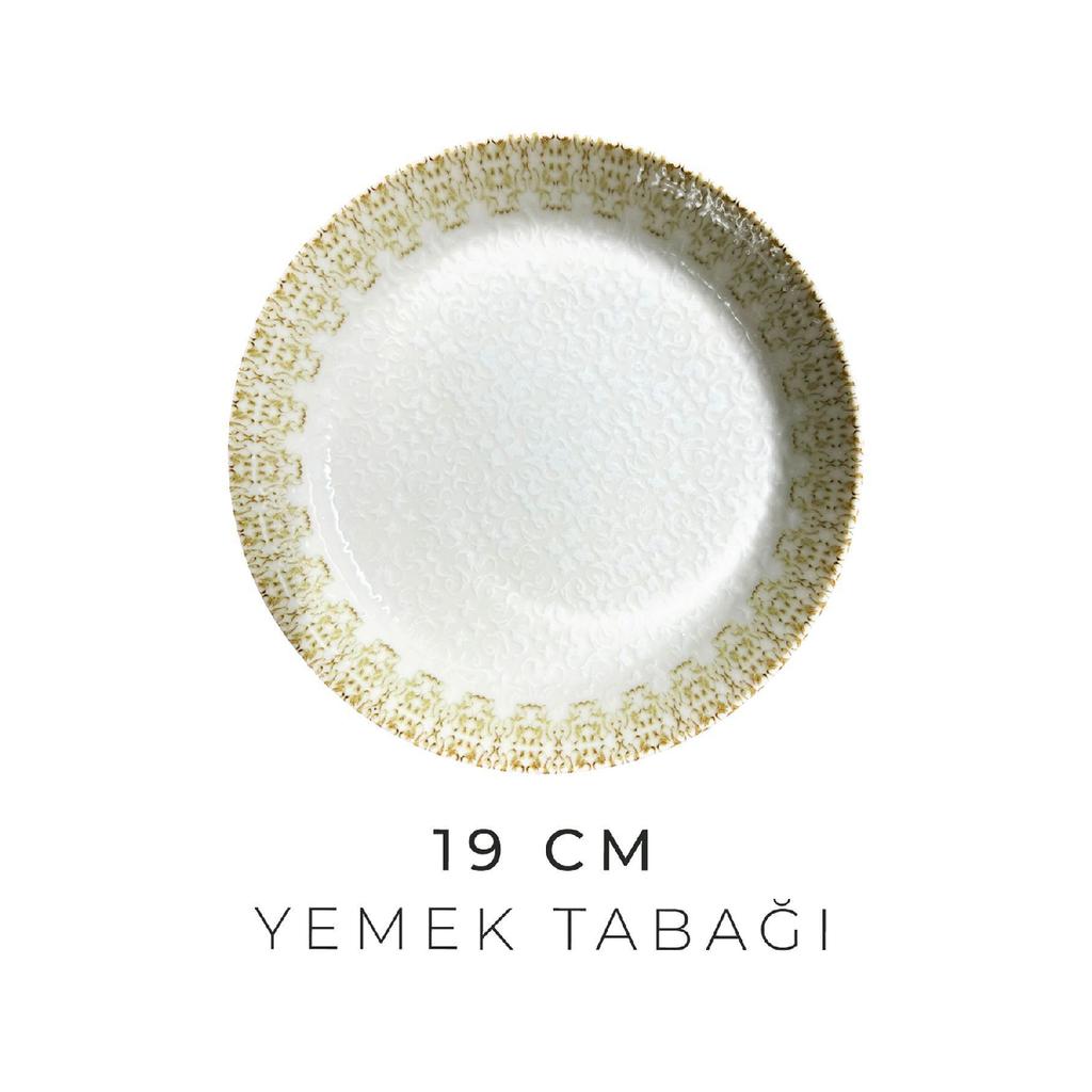 24 Piece Flower Waltz For 6 People New Bone Porcelain Dinner Set - Soup Serving Dinner Plate Set