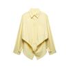 ZR European and American Women's Clothing 1116 Summer New POLO Neck Cardigan Simple Versatile Casual Long-sleeved Shirt Top