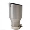 RE Car Exhaust Nozzle 304 Stainless Steel Silvery Brushed Angle Cut Single Tube Tailpipe 2.5' 4.5' Automotive Performance