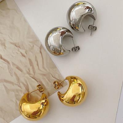 European And American Water Drop Earrings Simple  Temperament All-Match Cold Wind Earrings