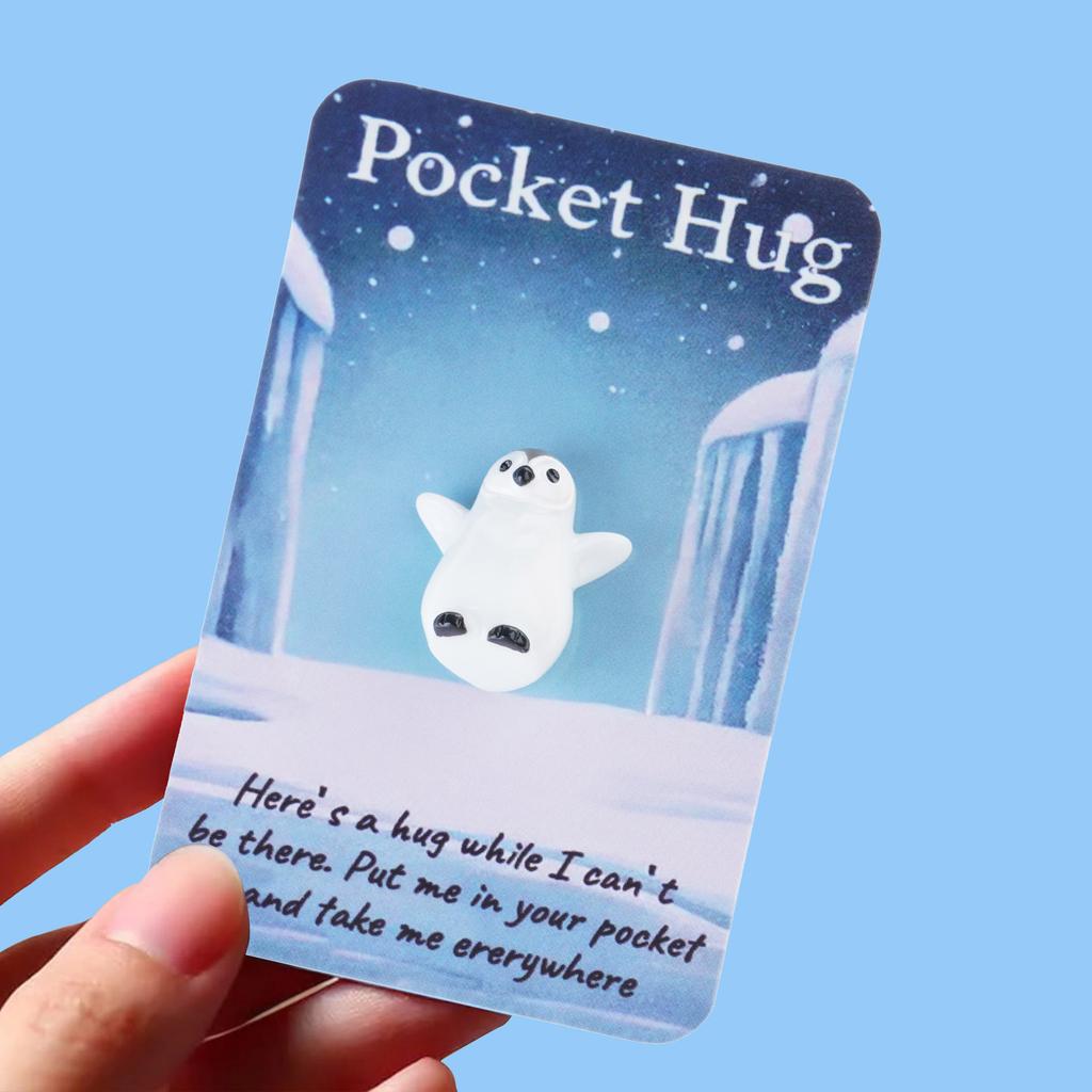 Pocket Resin Penguin Figures Tiny Penguin Resin Miniatures Animal Figurine Decoration for Kid Birthday Baby Showers