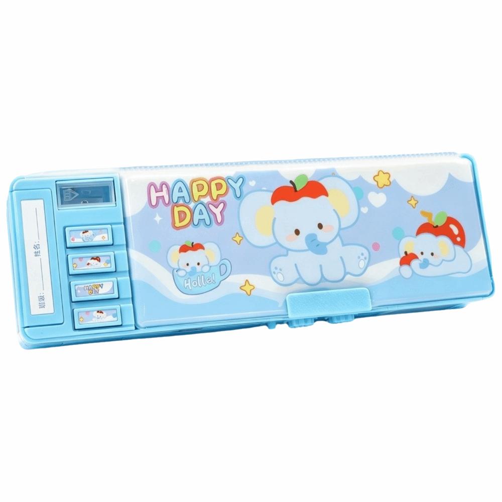 Large Capacity Pencil Case Password Lock Stationery Organizer Durable Pen Box  Kids