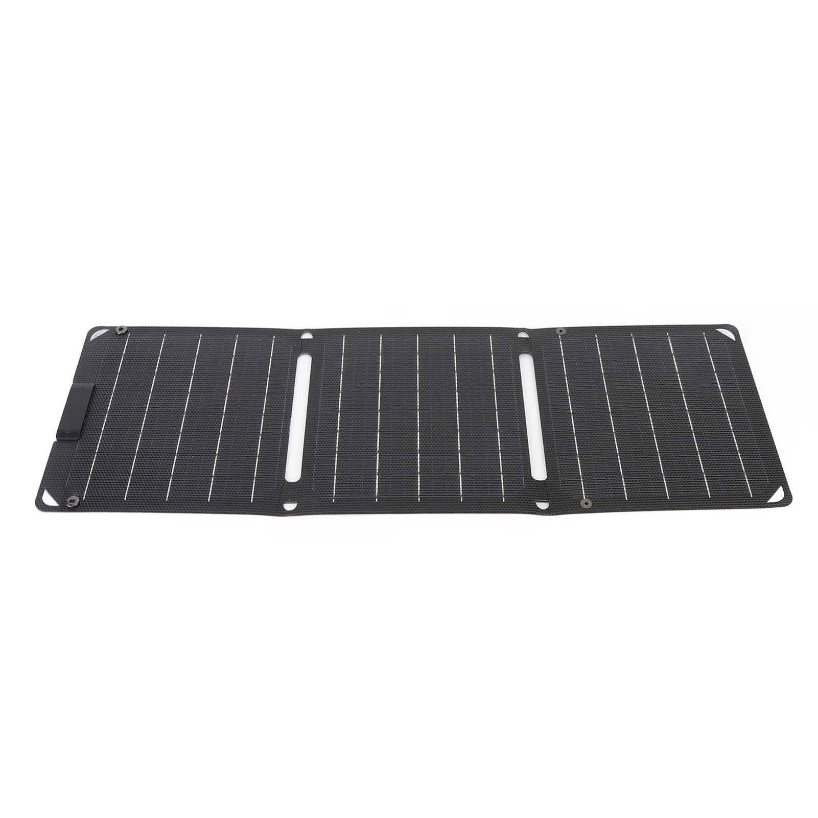 

30W Solar Panel 3 Fold Monocrystalline 2 TYPE-C Port Portable Outdoor Solar Panel Charger for Laptops Tablets Phones