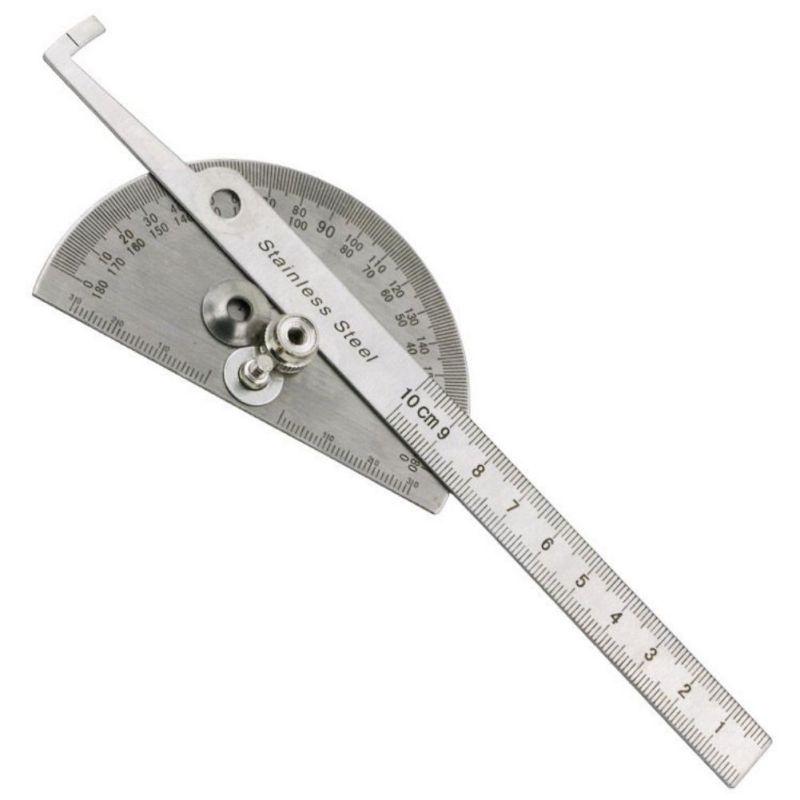 XLZWRJ 0 to 180 Degree Stainless Steel Protractor Round Head Angle Finder Craftsman Rule Ruler Machinist Tool XLZWRJ 0 to 180 Degree Stainless Steel Protractor Round Head Angle Finder Craftsman Rule Ruler Machinist Tool