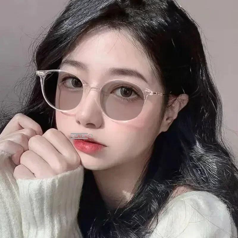 Luxury Men Women Photochromic Myopia Glasses Fashion Finished Minus Diopter Glasses Outdoor Color Changing Sunglasses 0 To -6.0