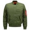 Plus Size Men's MA-1 Pilot Jacket - Sporty Stand-up Collar Casual Wear