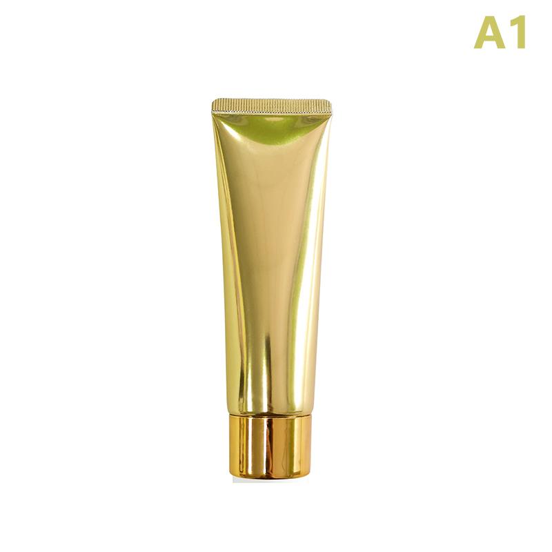 1Pcs Gold Silver Empty Refillable Plastic Soft Tubes Squeezable Bottle Cosmetic Container For Facial Cleaner Lotion Hand Cream