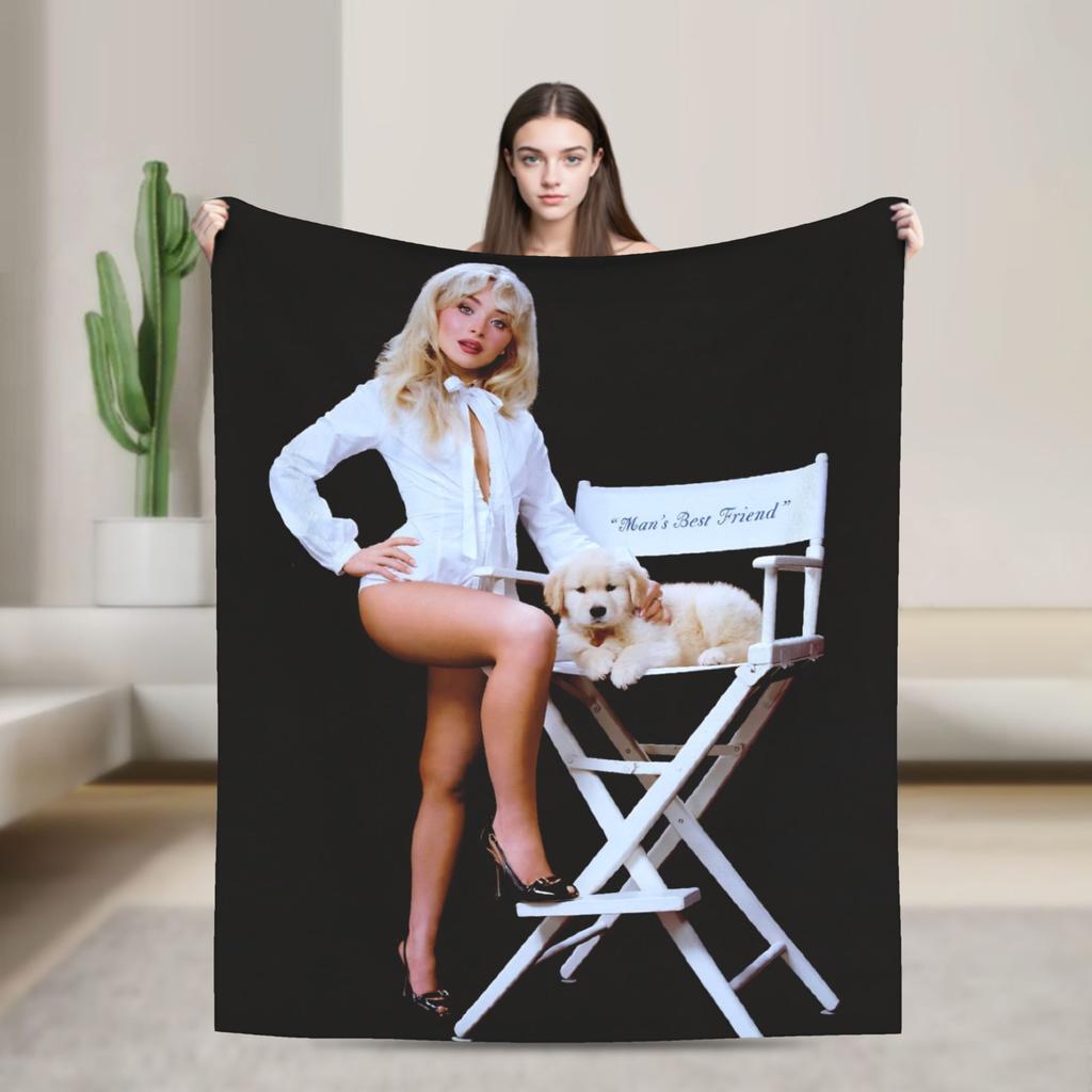Sabrina Carpenter Blankets Super Soft Fashion Plush Throw Blanket For Couch Sofa Bed Decorative Flannel Bedspread Bed Cover