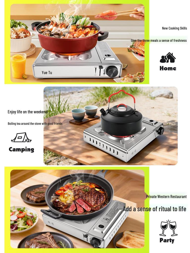 Infrared Portable Gas Stove: Outdoor Camping Picnic Equipment Set