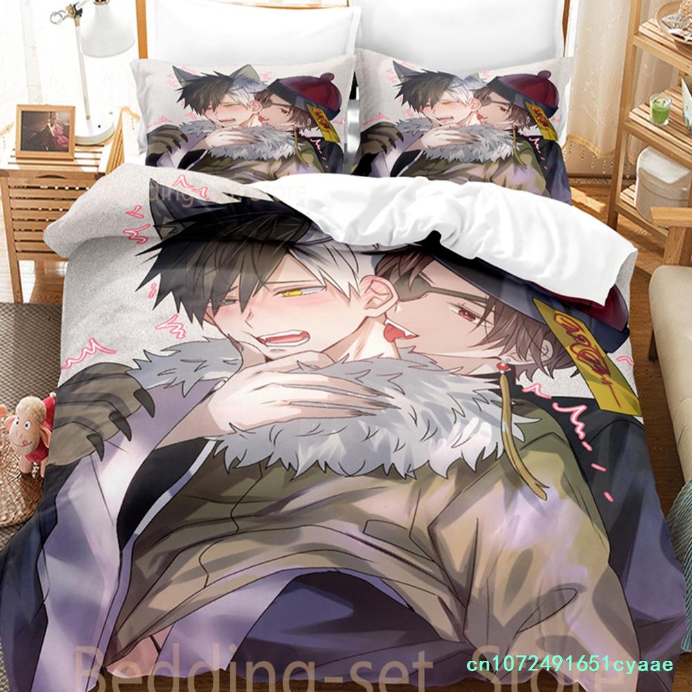 Kawaii Hayato Suou Bedding Set Single Twin Full Queen King Size Bed Set Adult Kid Bedroom Duvetcover Sets 3D Anime Bed Sheet Set