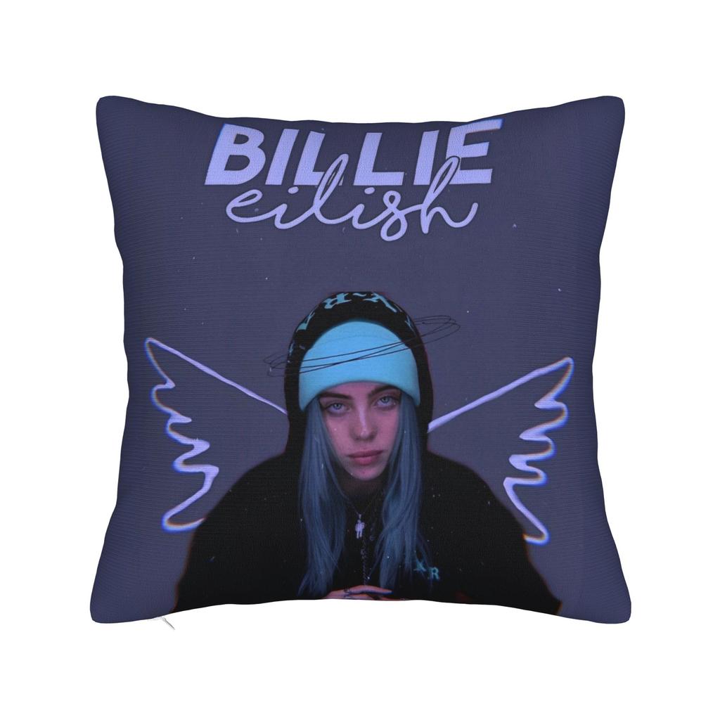 Famous Singer BBillie EEilish  Pillowcase Polyester Cushion Cover Gift Throw Pillow Case Cover Home Drop Shipping 40X40cm