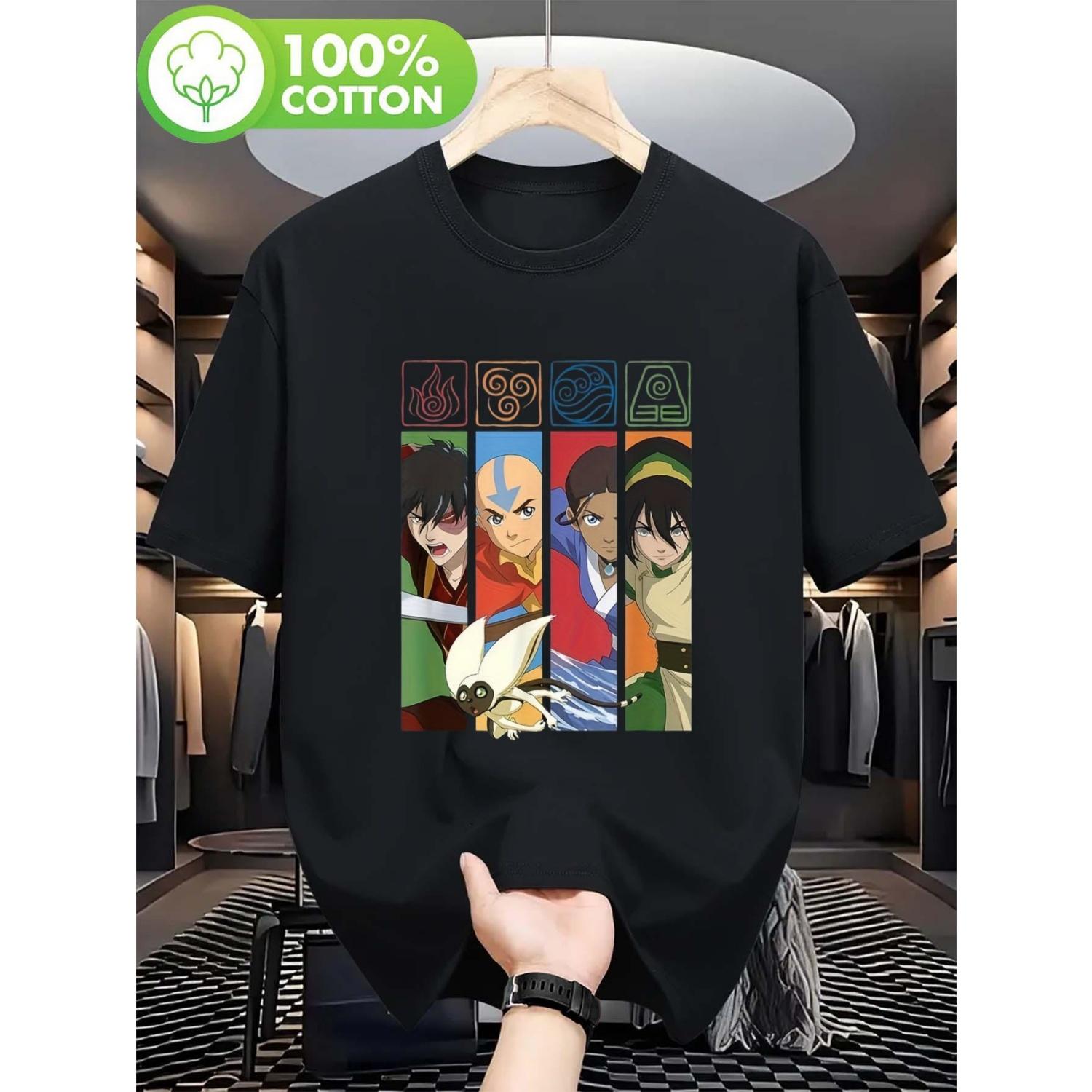 

2026 Spring Festival Mens and Womens Cartoon Anime Tshirt Black Tshirt Suitable for Daily Wear and Anime Enthusiasts XXXXXL чорний