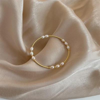 Irregular Freshwater Pearl Bracelet: Elegant Handmade Jewelry for Women