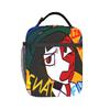 ENA Dream BBQ Design LISTEN UP Insulated Lunch Bag Thermal Bag Reusable,Lunch Container Large Tote Lunch Box Food Storage Bags