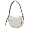 Michael Kors Mk Dover Logo Coated Canvas And Polyester Medium Tote Shoulder Crossbody Bag Women Bags Vanilla-White 35R3G4DL8B-150