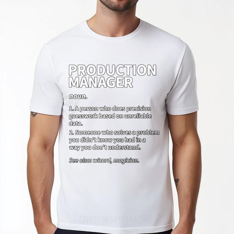 Workout For Man O Neck Tshirt Cotton Production Manager Definition Humor Tshirt Stylishteeshirt Unisex Tops Crew Neck Tshirt