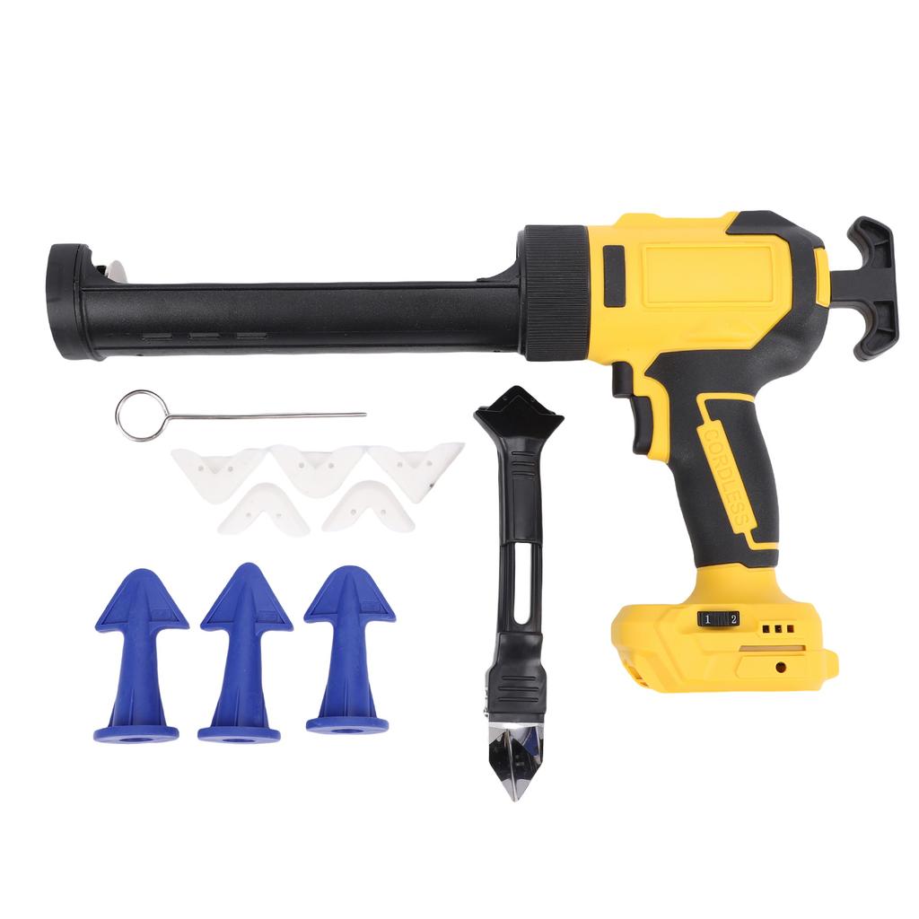 Cordless Caulking Gun Suitable for DCB180 DCB200 Battery 6 Adjustable Speeds Auto Retract 10oz Electric Caulking Tool