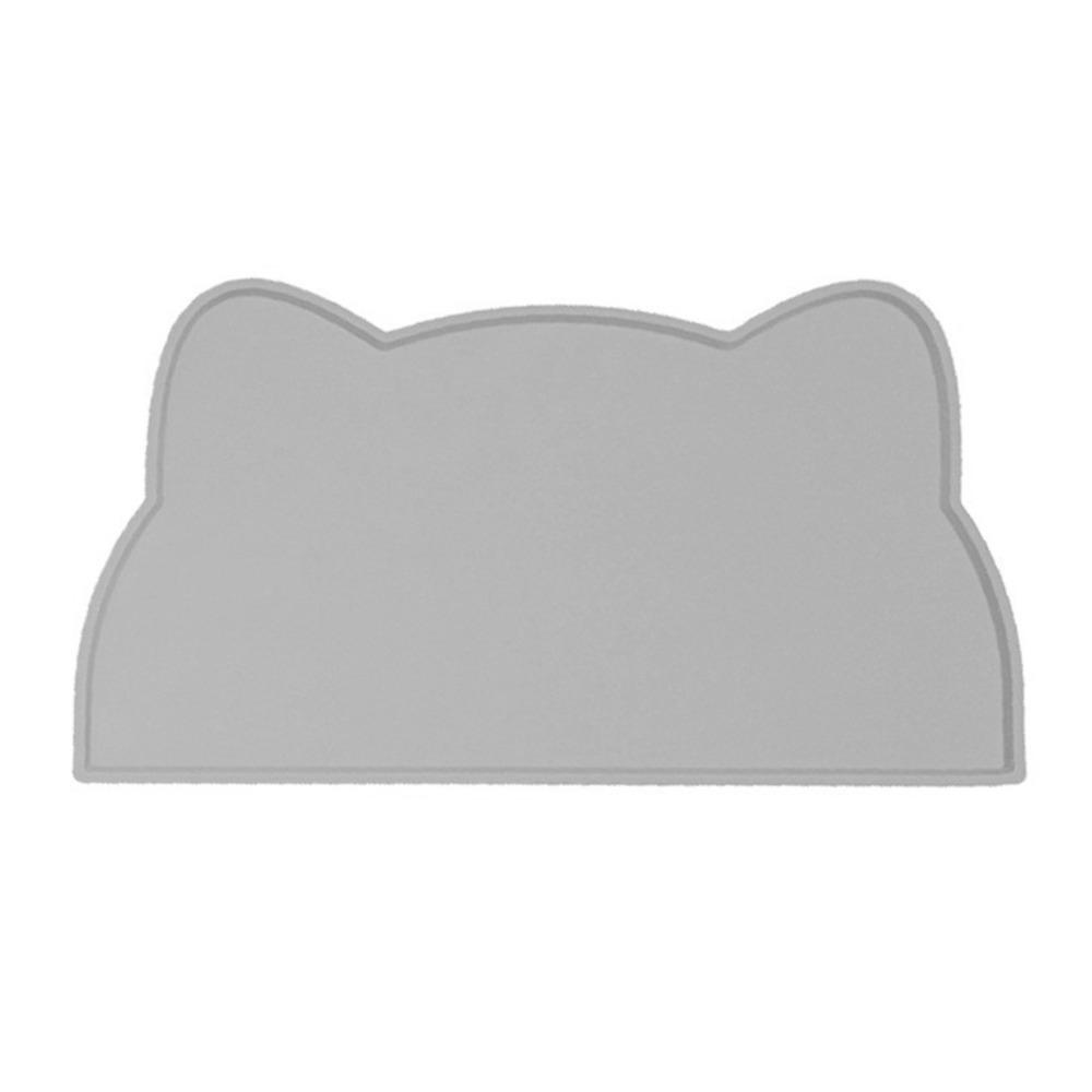 Soft Anti Slip Silicone Cat Bowl Mat 17.32in Long 9.45in Wide Feeding Mat Dog Bowl Mat Cat Feeding