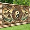 2D Traditional Yin Yang Dragon Backdrop for Studio Photoshoot