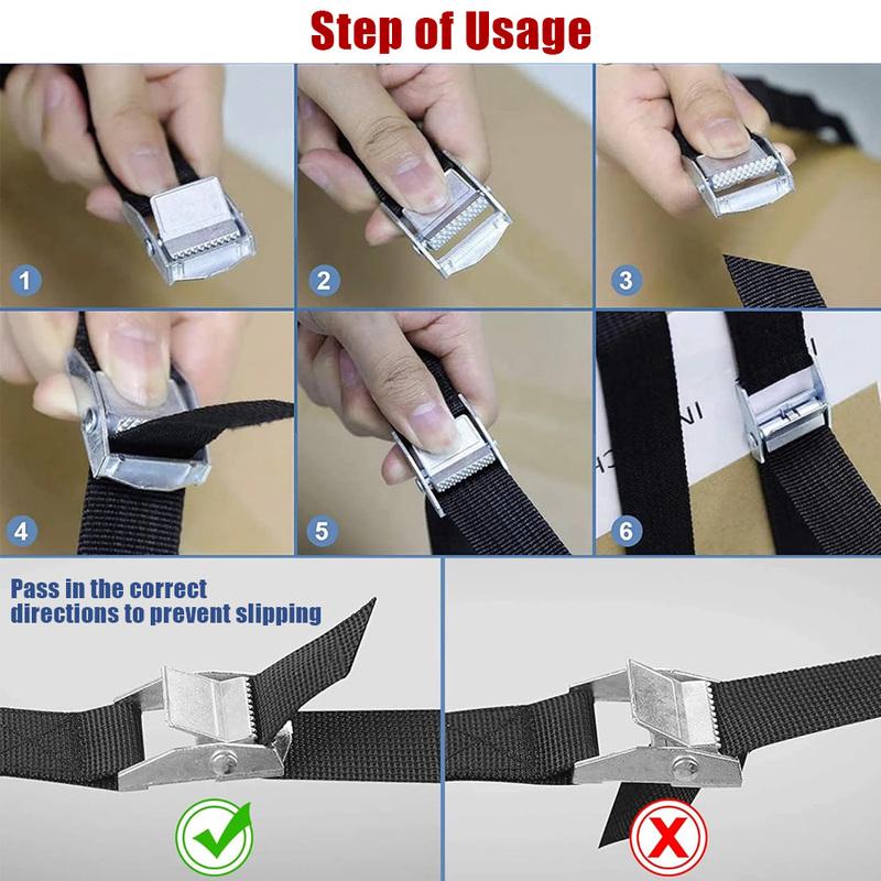 1/3/5/10x Auto Accessories Car Heavy-duty Cargo Lashing Fixing Belt 40cm Quick Release Luggage Tension Rope Strong Ratchet Strap