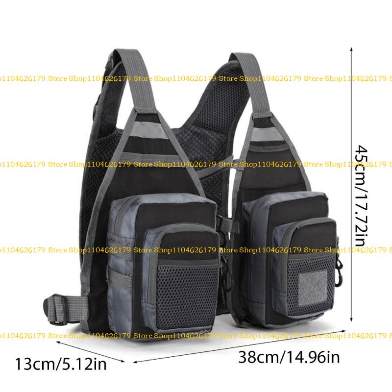 A1A2 Multifunction Fly Fishing Vest Fishing Accessories Trout Fishing Gear Adjustable Multi Pokcet Waistcoat for Adult