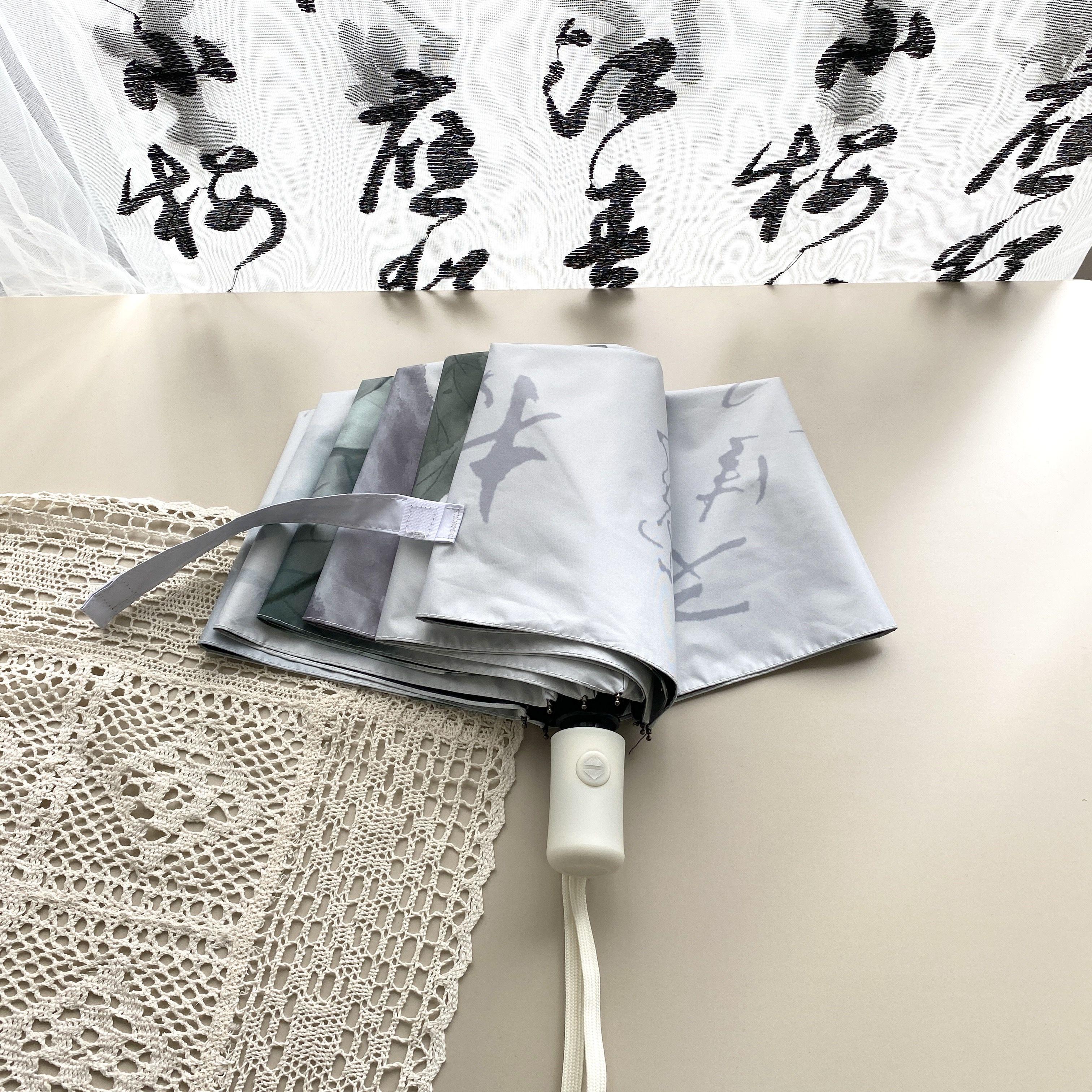 

Новый зонт в китайском стиле, устойчивый к ветру, сплошной дождь или блеск, зонт двойного назначения, виниловый солнцезащитный зонт, УФ-защитный ручной зонт Automatic money