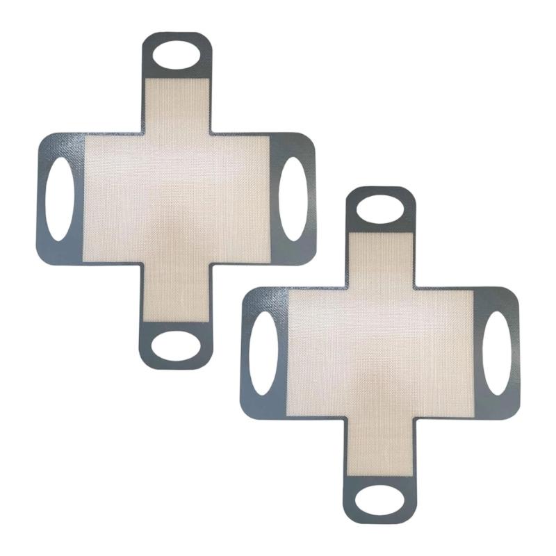 

Set of 2 Reusable Loaf Pan Liner Food Safe Silicone Bread Slings with Textured Surfaces for Crispy Crust & Easy Releasing сірий колір