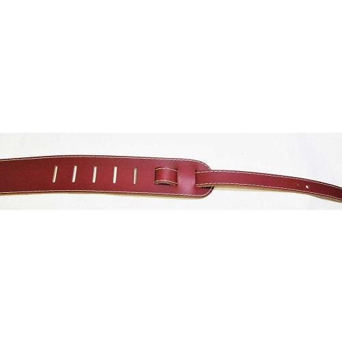 Live Line Leather Guitar Strap, Standard Style, with Stitching, LM45RED, Red