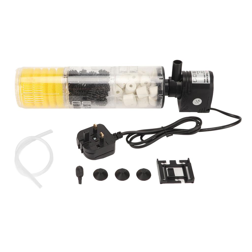 Aquarium Filters Water Circulation Oxygenation 3 in 1 Waterproof Internal Fish Filter with Suction Cups