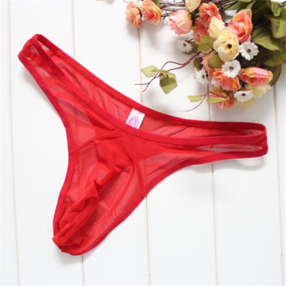 Transparent Sexy Men's Thong, Ultra-thin Mesh Low-rise Seduction Panties, Male Sex Underwear T-pants 2011