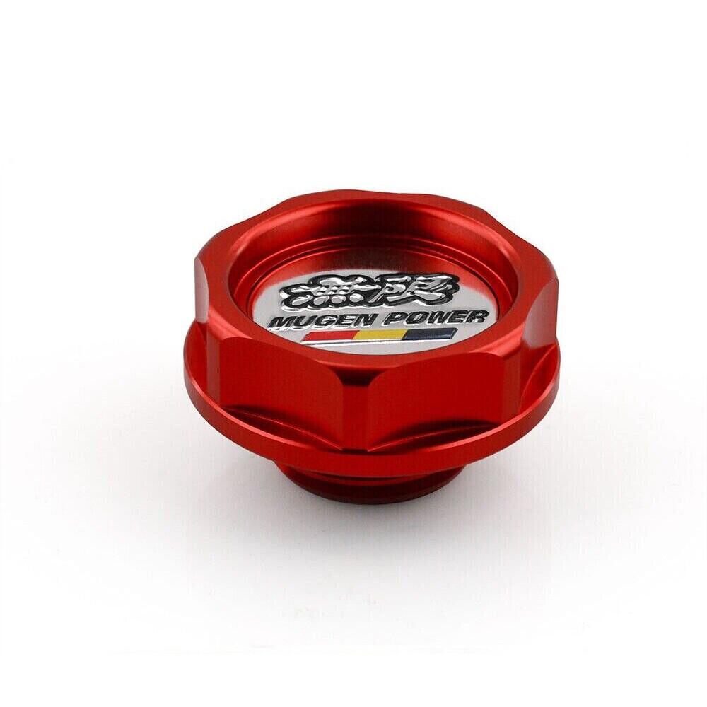 Red Oil Filler Cap Cover + Oil Dipstick For Honda Civic Accura K20 K Series