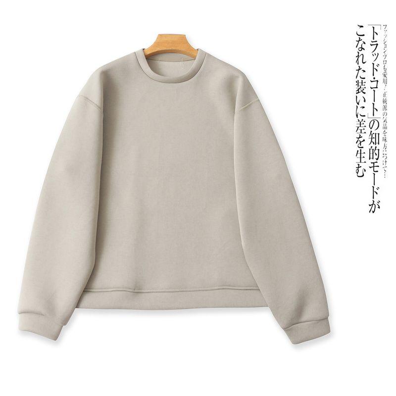 Orders Exported to Japan Air Layer Plus size Hoodie Men's and Women's Same Style Autumn New round Neck Pullover Long sleeve Solid Stretch 32342