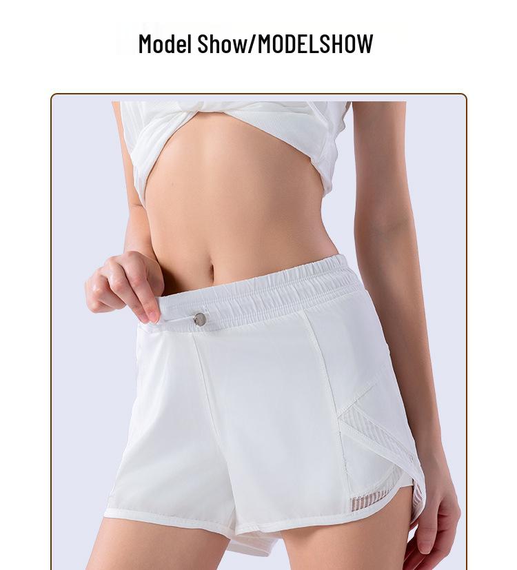 Women's Yoga Shorts, Quick-Dry, Breathable, Loose Fit, Anti-Exposure, Ideal for Spring/Summer Outdoor and Running Activities