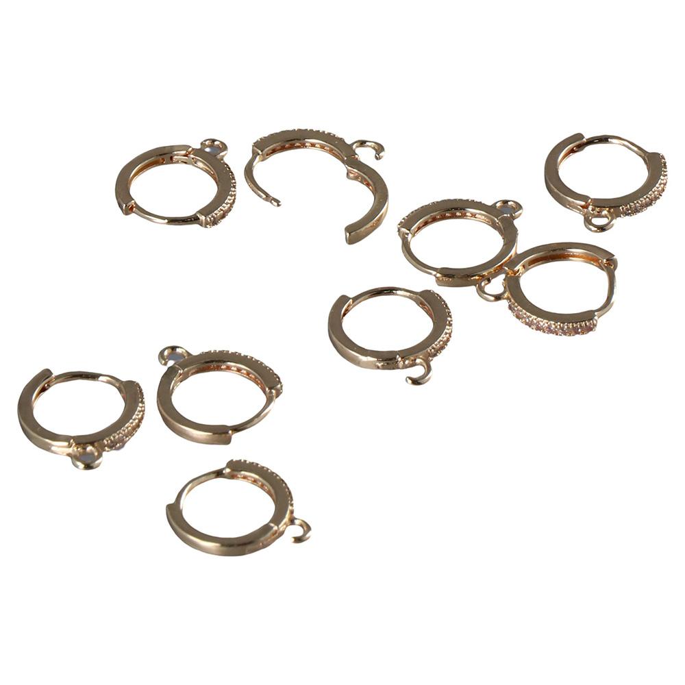 

Round Lever Back Earring Cubic Zirconia Earring Components Hoop Earrings For Women