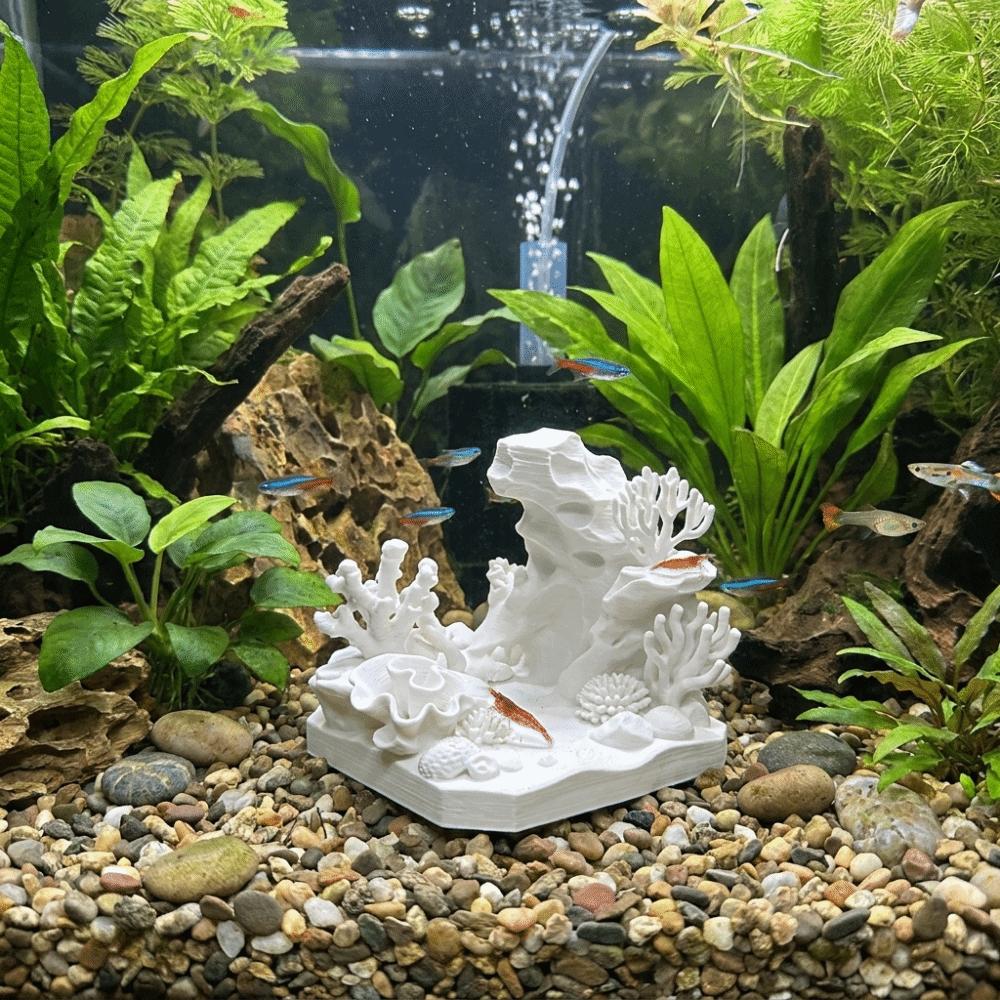 Plastic Fish and Shrimp Shelter House Simulated Underwater Cave Shelter Aquarium Tank