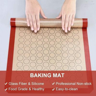Antihaft Macaron Backmatte Silikonunterlage Backblech Einlage Keks Brot Plätzchen Backen Gebäckwerkzeug Große Größe Ausrollmatte