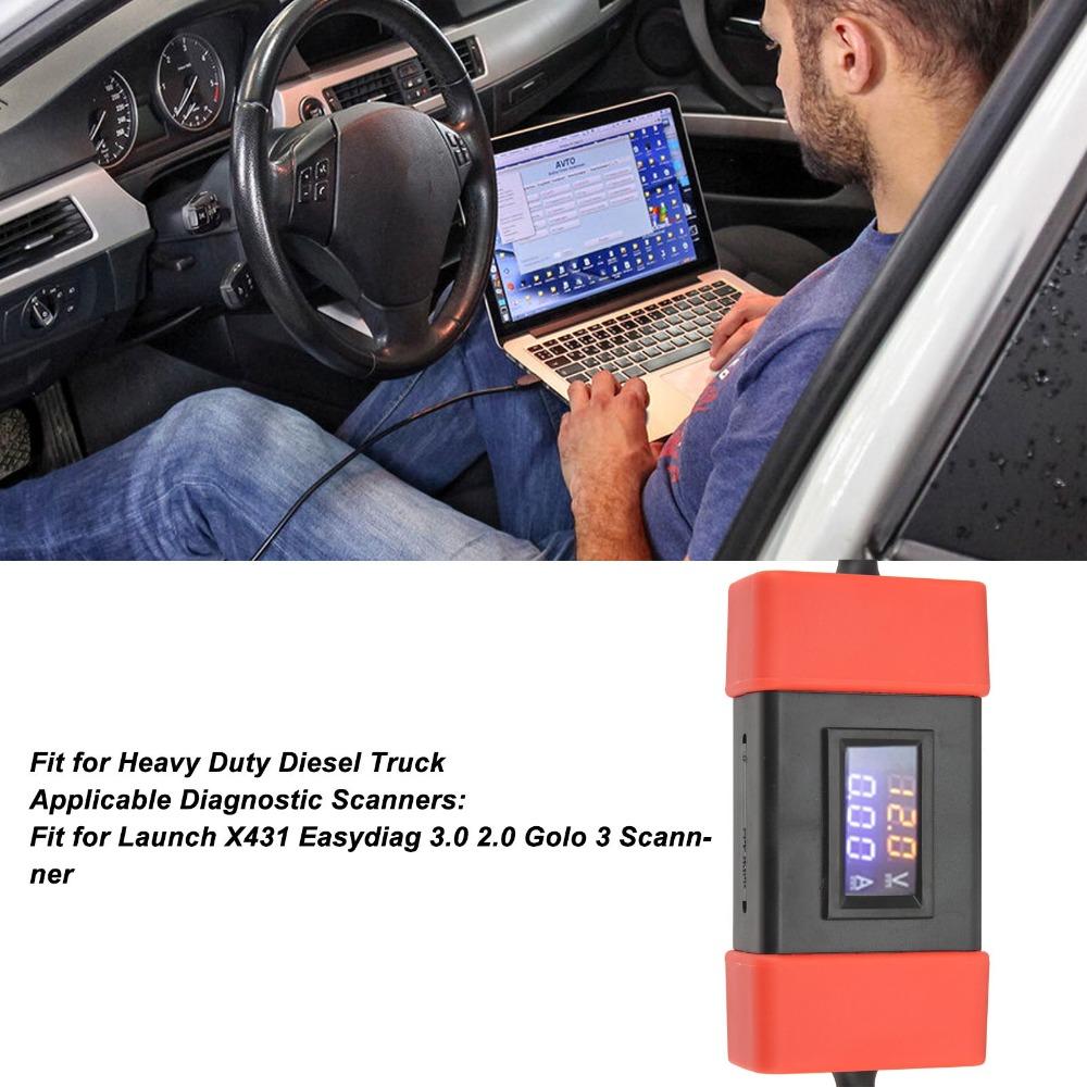 Digital Screen Truck OBD2 Adapter 24V to 12V Launch X431 Adapter  Heavy Diesel Truck
