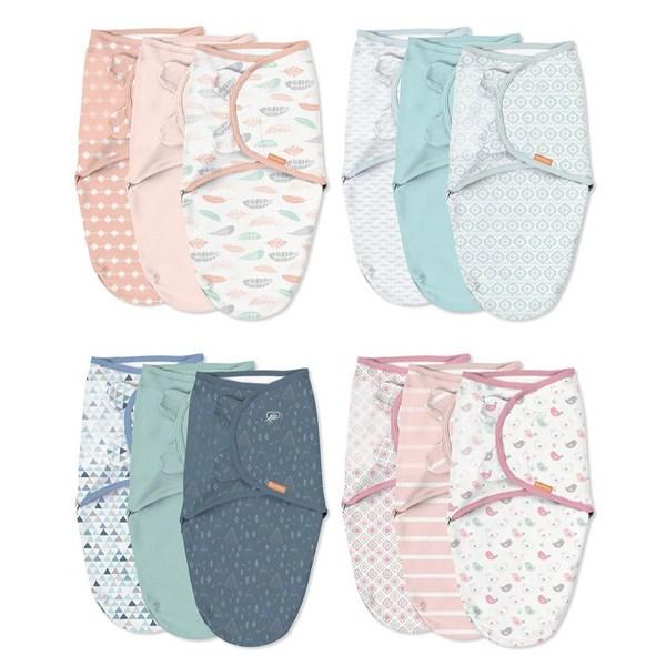 Zestaw 3-częściowy Swaddle Me Newborn Velcro 3D Wrap S/M, koreańskie produkty dla dzieci
