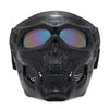 Harley Schädel Motorradhelm Maske mit winddichter sandfester Offroad-Brille - Outdoor Reit- & Sportausrüstung