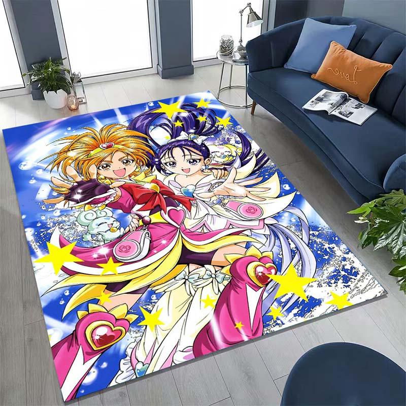 Cute Cartoon Pretty Cure Pattern Rug, Large Area Non-slip Washable Rug,, Suitable for Bedroom Home Decoration.666