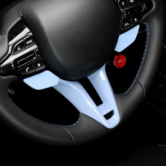 For Hyundai Veloster N - Kona N i30N ABS Steering Wheel Frame Cover Trim B For Blue