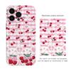 Korean Ins Sweet Girl Wind Pink Grid Cherry Mobile Phone Case Apple 17Pro Anti-drop All-inclusive Film Case iPhone14pm