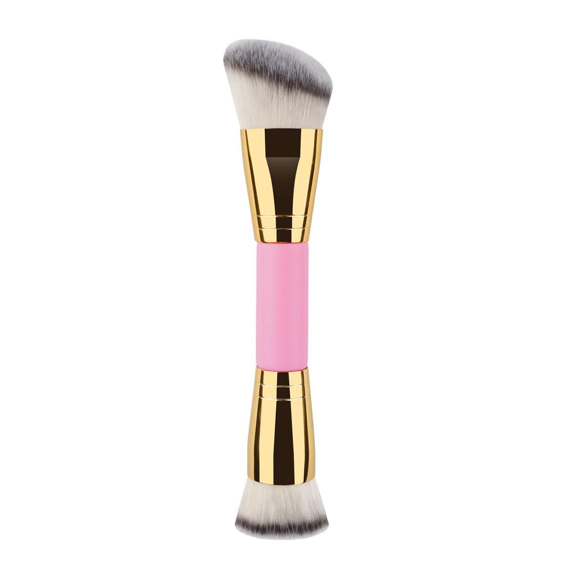 

1 pcs Dual Head Makeup Brush Foundation Brush Round Foundation Brush Contour Brush Flat Head Foundation Brush