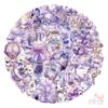 50Pcs/Set Nordic . Sparkly Purple Color Styles Art PET Stickers Waterproof DIY Fashion Doodle Decals Stickers